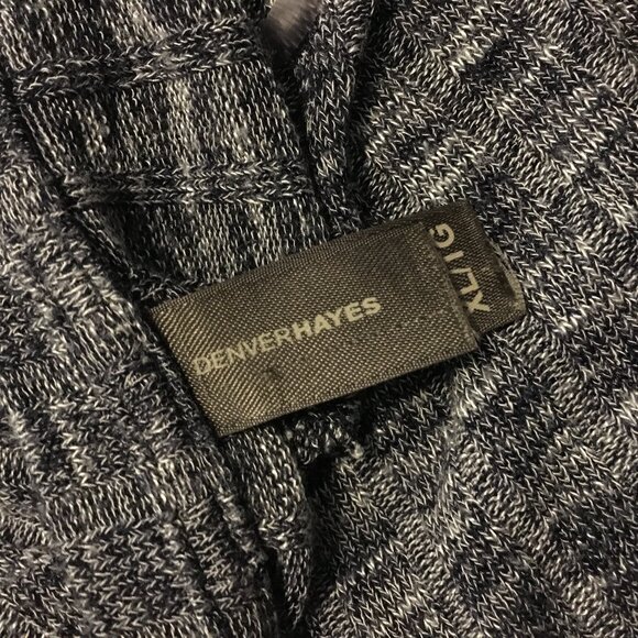 Canadian Made Navy and White Heathered Ribbed Bilayer Box Pleat Shirt - Picture 10 of 16